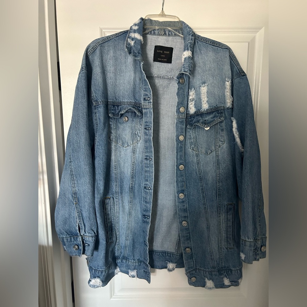 Distressed Denim Jacket